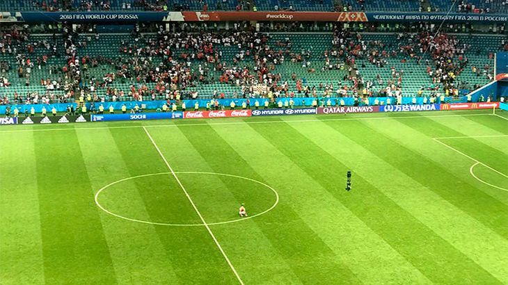 Twitter / Joanna Wyrostek / Na zdjęciu: Fiodor Smołow po meczu Rosja - Chorwacja