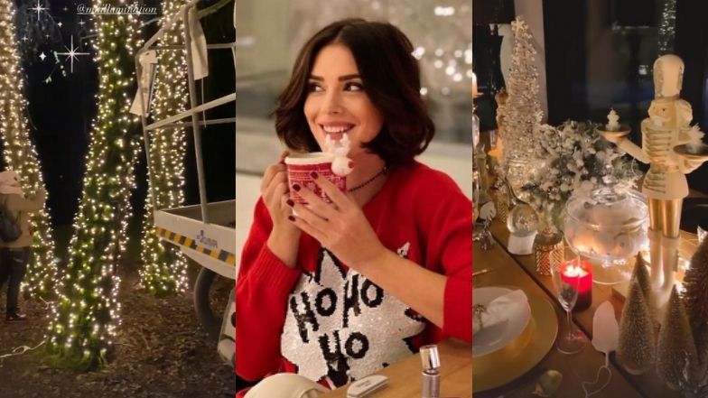 Klaudia Halejcio prezentuje świąteczne dekoracje