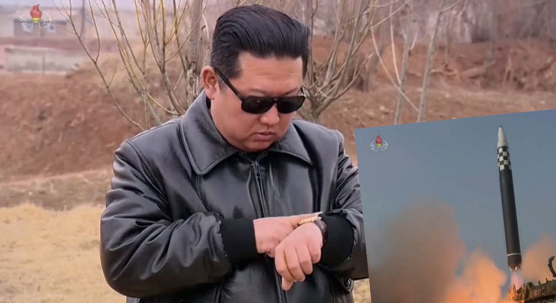 Kim chwali się rakietą. Pokazano propagandowy film