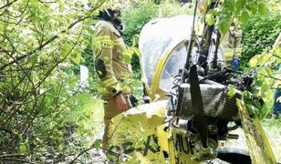 Rybnik. Wyjątkowe szczęście pilota. Wyszedł cało z lądowania w drzewach