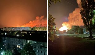 Eksplozja i pożar w Berdiańsku okupowanym przez Rosjan