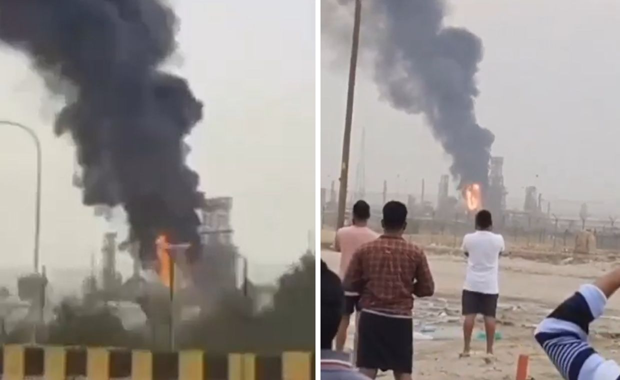 Dron uderzył w dwie rafinerie w Kuwejcie. Pojawił się ogień