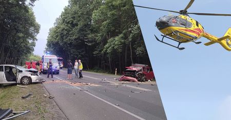 Tragiczny wypadek pod Warszawą. Musiał lądować śmigłowiec LPR