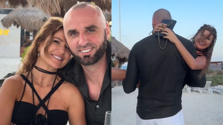 Marcin Gortat z żoną świętują trzecią rocznicę ślubu na RAJSKIEJ plaży. Wyszło romantycznie? (WIDEO)