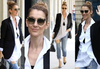 #TRENDY: Celine Dion w dziurawych dżinsach