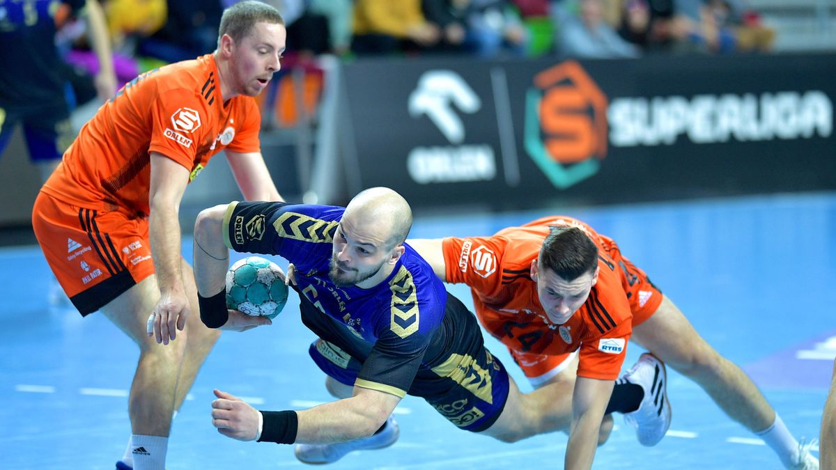 PAP / Sebastian Borowski / Artsiom Karalek (Industria Kielce) w akcji
