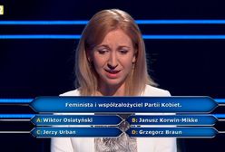 W "Milionerach" pytali o Partię Kobiet i feminizm. Korwin-Mikke by się uśmiał