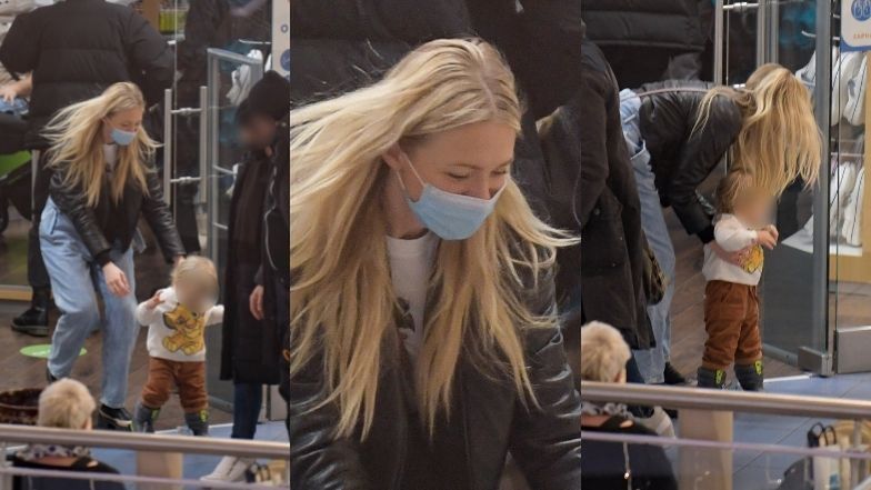 Barbara Kurdej-Szatan buszuje po centrum handlowym z mężem i dziećmi