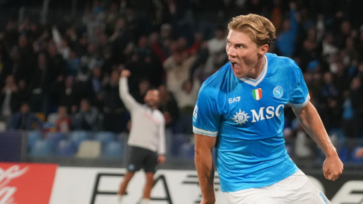 PAP/EPA / Cesare Abbate / Rasmus Hojlund w meczu SSC Napoli