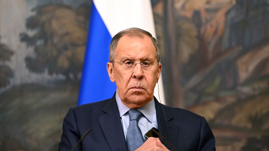 Russian Foreign Minister Sergei Lavrov looks on during a joint press conference with Oman's Foreign Minister Sayyid Badr bin Hamad bin Hamood Albusaidi and the Gulf Cooperation Council (GCC) Secretary General Jasem Mohamed AlBudaiwi (both not pictured) following a meeting of Sergei Lavrov with his counterparts of the GCC member states in Moscow, Russia, 10 July 2023. EPA/NATALIA KOLESNIKOVA / POOL Dostawca: PAP/EPA.