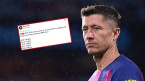 Niesamowity wyczyn Barcelony. "Lewy" miał swój wkład