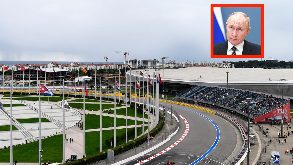 Materiały prasowe / Red Bull / kremlin.ru / Na zdjęciu: tor w Soczi, w ramce Władimir Putin