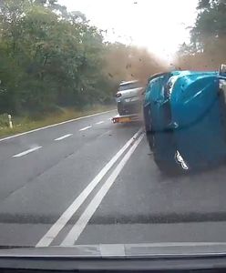 Opole. Zderzenie czterech samochodów. Szokujące nagranie