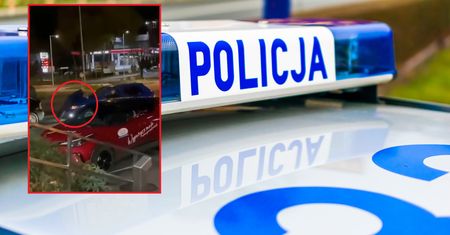 Nie chciał, by złodziejka uciekła z mlekiem. Ochroniarz położył się na masce jej auta