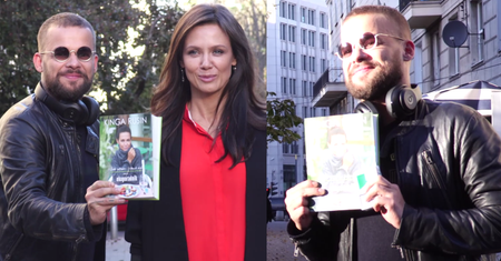 Michał Piróg reklamuje książkę Rusin