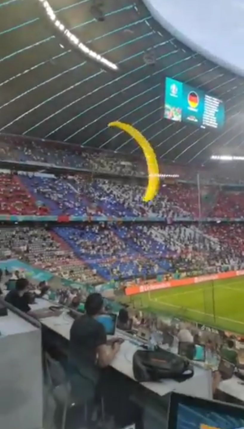 Spadochroniarz na meczu Francja - Niemcy