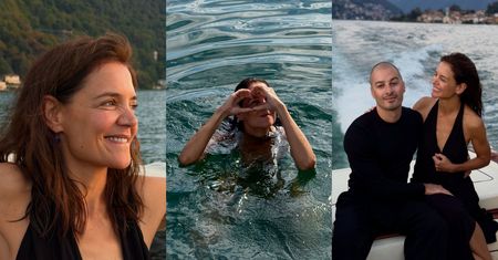 Włoskie wojaże 47-letniej Katie Holmes i jej o 10 LAT młodszego ukochanego: czułości, skoki do wody i pozowanie w bikini (ZDJĘCIA)