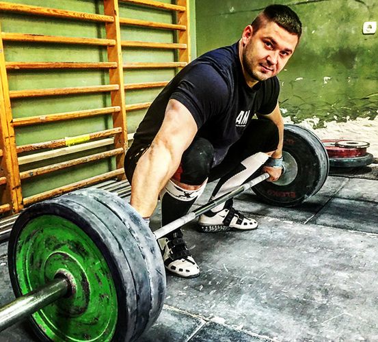 Arkadiusz Michalski podczas treningu w Polkowicach; fot.Paweł Kapusta