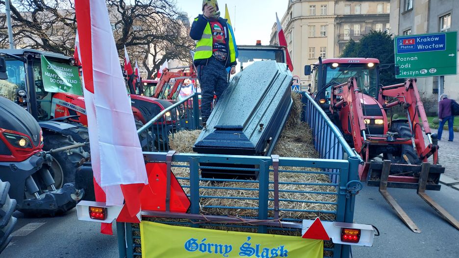 Protest rolników w Katowicach