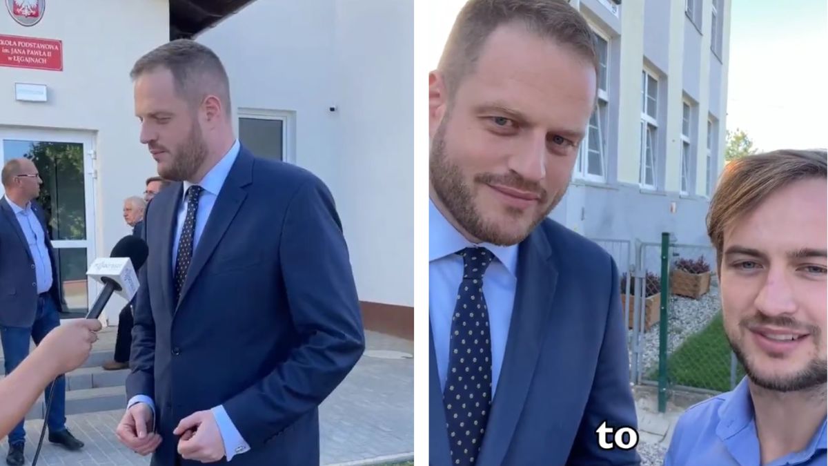 Minister rozdawał laptopy. Podszedł do niego i zadał pytanie