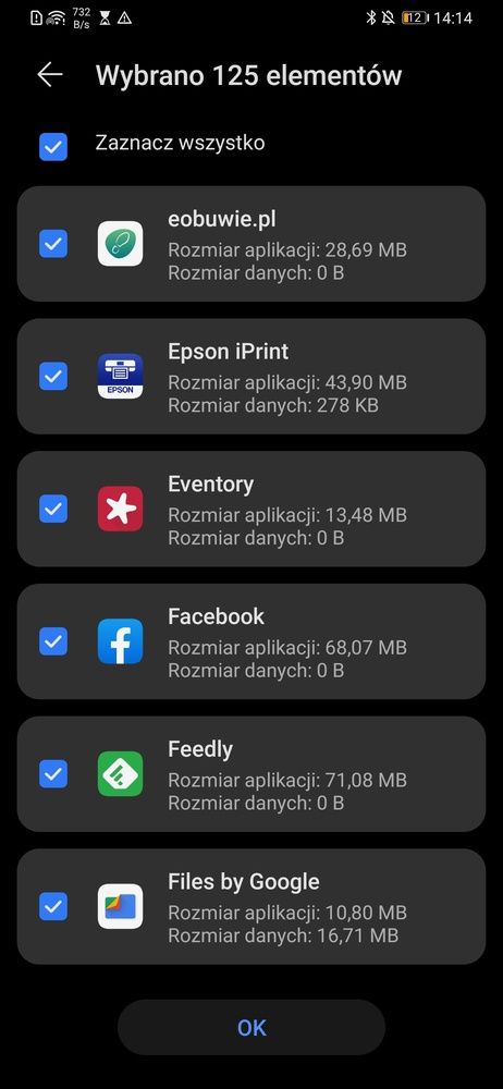 Wybór aplikacji