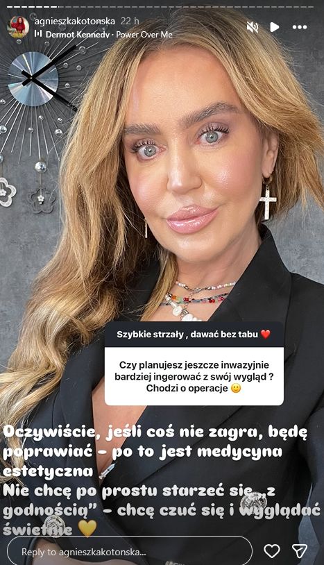Agnieszka Kotońska o operacjach plastycznych