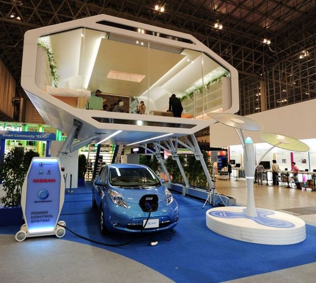 Nissan prezentuje projekt domu-ładowarki do elektrycznego auta 2
