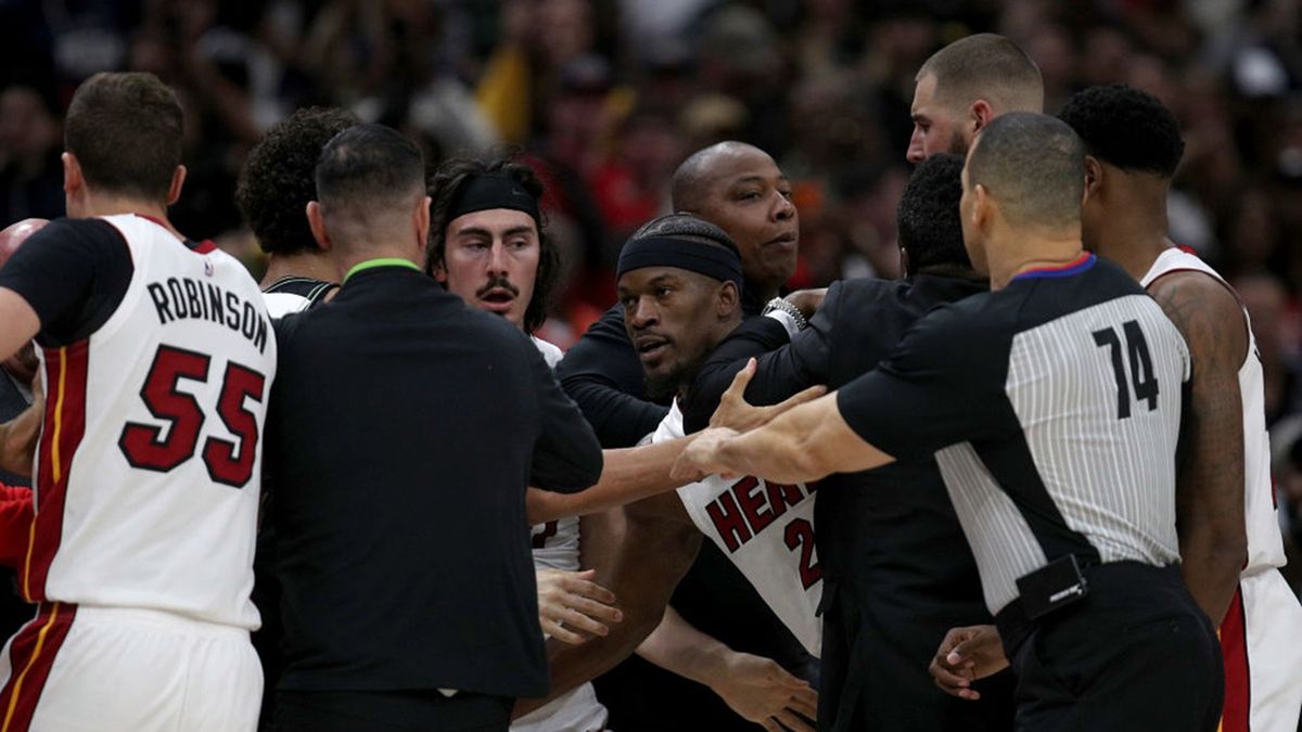 Getty Images / Sean Gardner / Na zdjęciu: awantura na meczu Pelicans - Heat