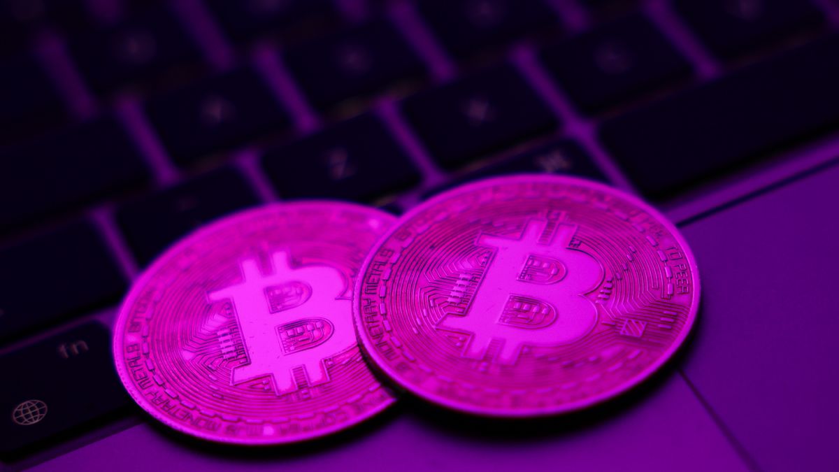 A laptop keyboard and representation of Bitcoin are seen in this illustration photo taken in Krakow, Poland on August 27, 2026. (Photo by Jakub Porzycki/NurPhoto via Getty Images)