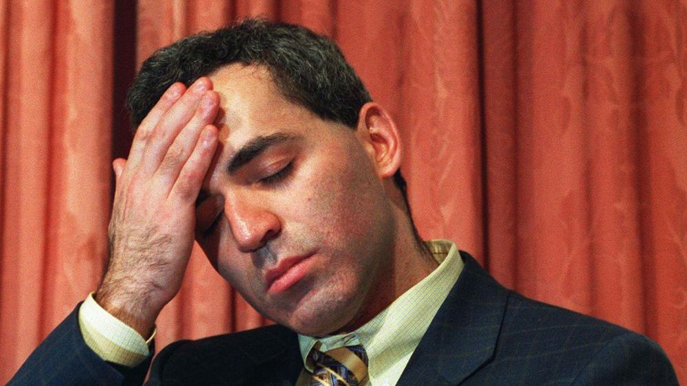 Garri Kasparow podczas meczu z Deep Blue w 1997 r