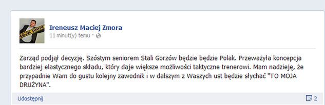 Szóstym seniorem w Stali Gorzów będzie Polak, ale jak się nazywa?