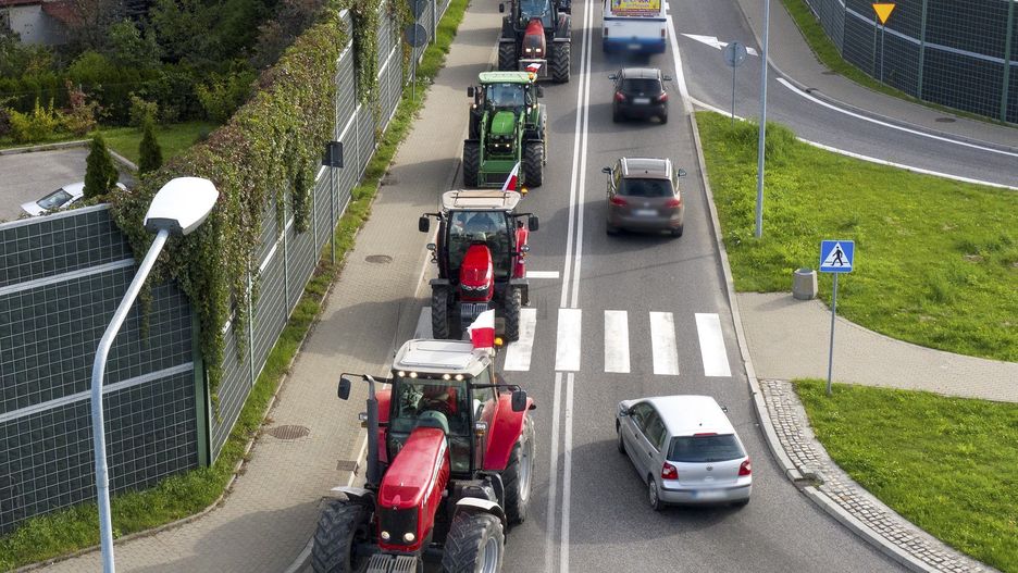 Protest rolników i blokada drogowa