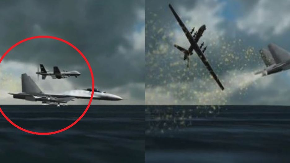 kadry z symulacji z ataku/uderzenia