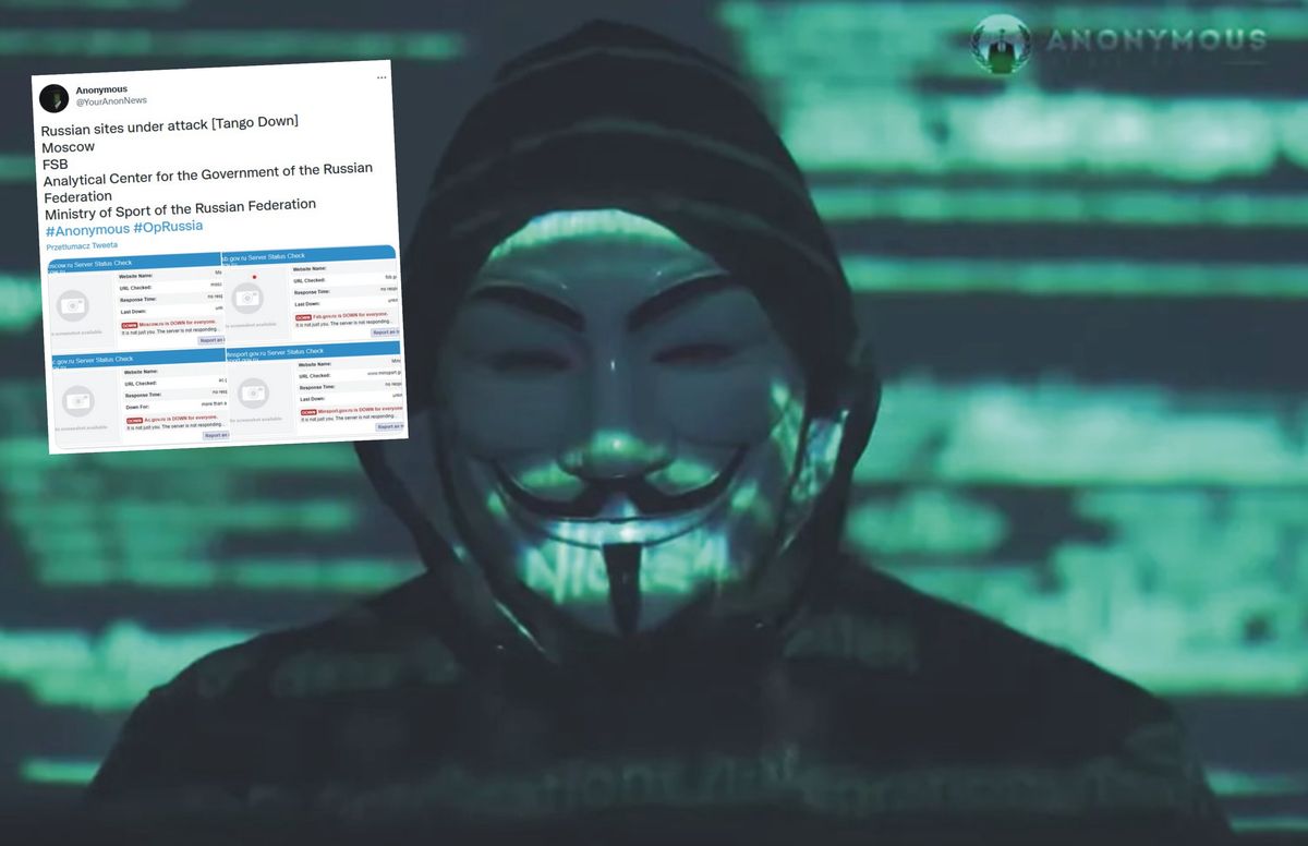 Anonymous znów uderzyli w rosyjskie instytucje