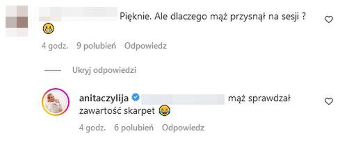 Komentarze pod postem Anity i Adriana