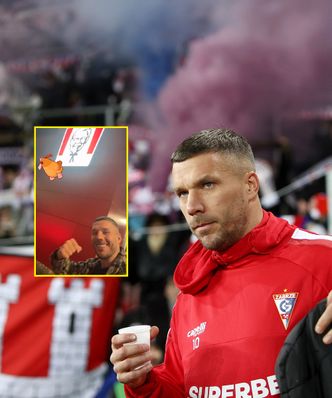 Podolski w nocy wrzucił prowokacyjny film. Znowu zakpił z rywali