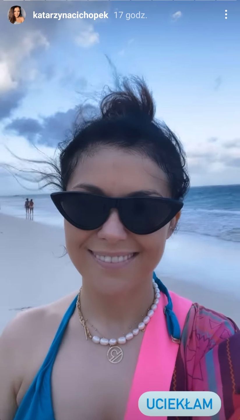 Kasia Cichopek na plaży