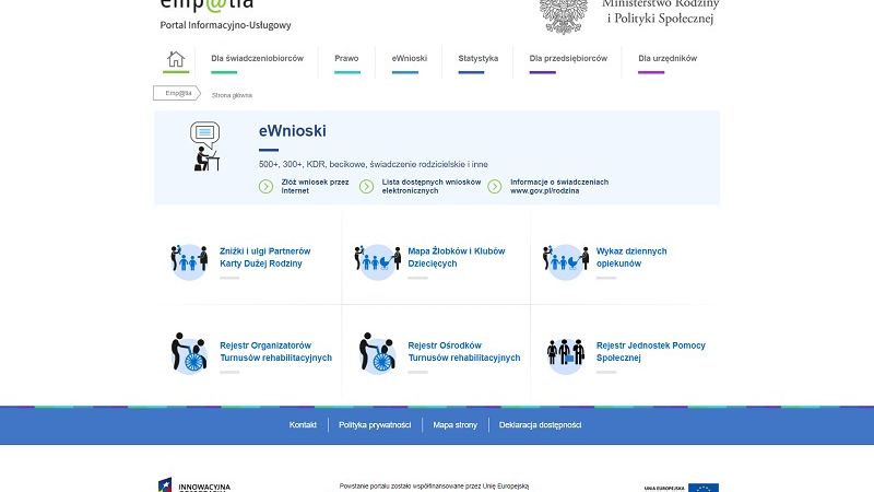Portal do składania eWniosków Emp@tia nie działa