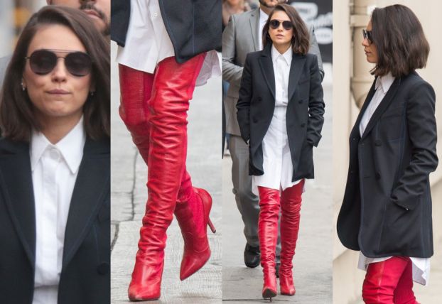 #TRENDY: Mila Kunis w czerwonych kozakach