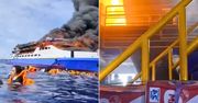 Wielki pożar na pokładzie promu. Dramatyczne nagranie świadka