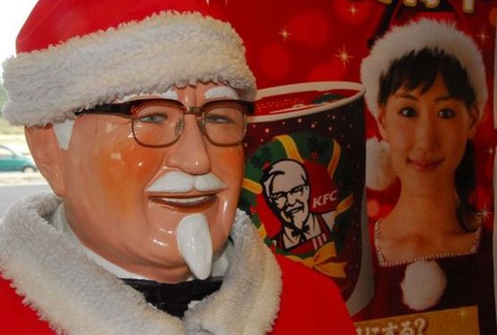 Japończycy w czasie świąt uwielbiają zajadać się kurczakiem z KFC