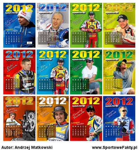 Poszczególne strony charytatywnego kalendarza