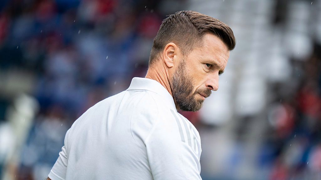 Getty Images / Marcin Golba/NurPhoto / Na zdjęciu: trener ŁKS Łódź Szymon Grabowski