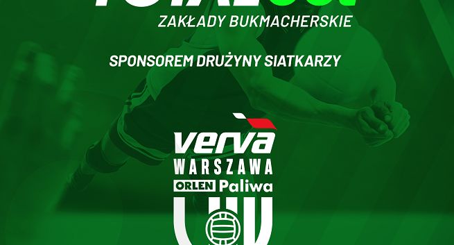Bukmacher Totalbet sponsorem siatkarzy Verva Warszawa Orlen Paliwa