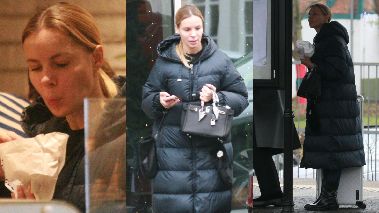 Naturalna Izabela Janachowska stroi miny, pałaszując bułkę