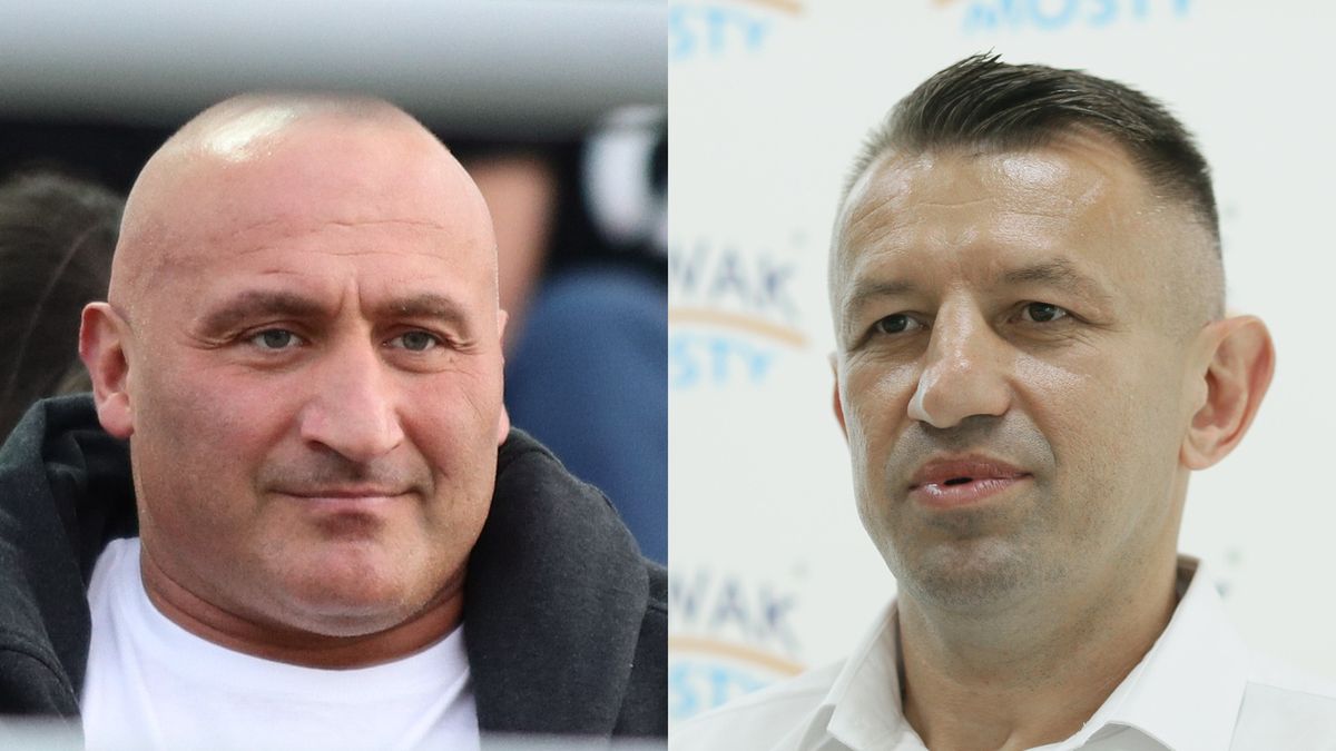 Na zdjęciu: Marcin Najman i Tomasz Adamek (PAP/Zbigniew Meissner)