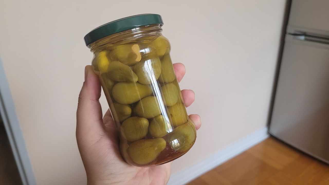 Pickles in vinegar brine