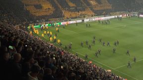 Gigantyczne zamieszanie w Niemczech. Policja wkroczyła na murawę! [WIDEO]