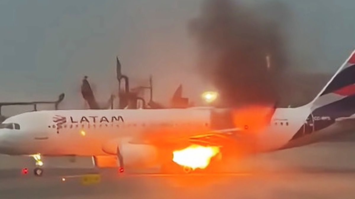 Pożar silnika w Airbusie A320 linii LATAM Airlines
