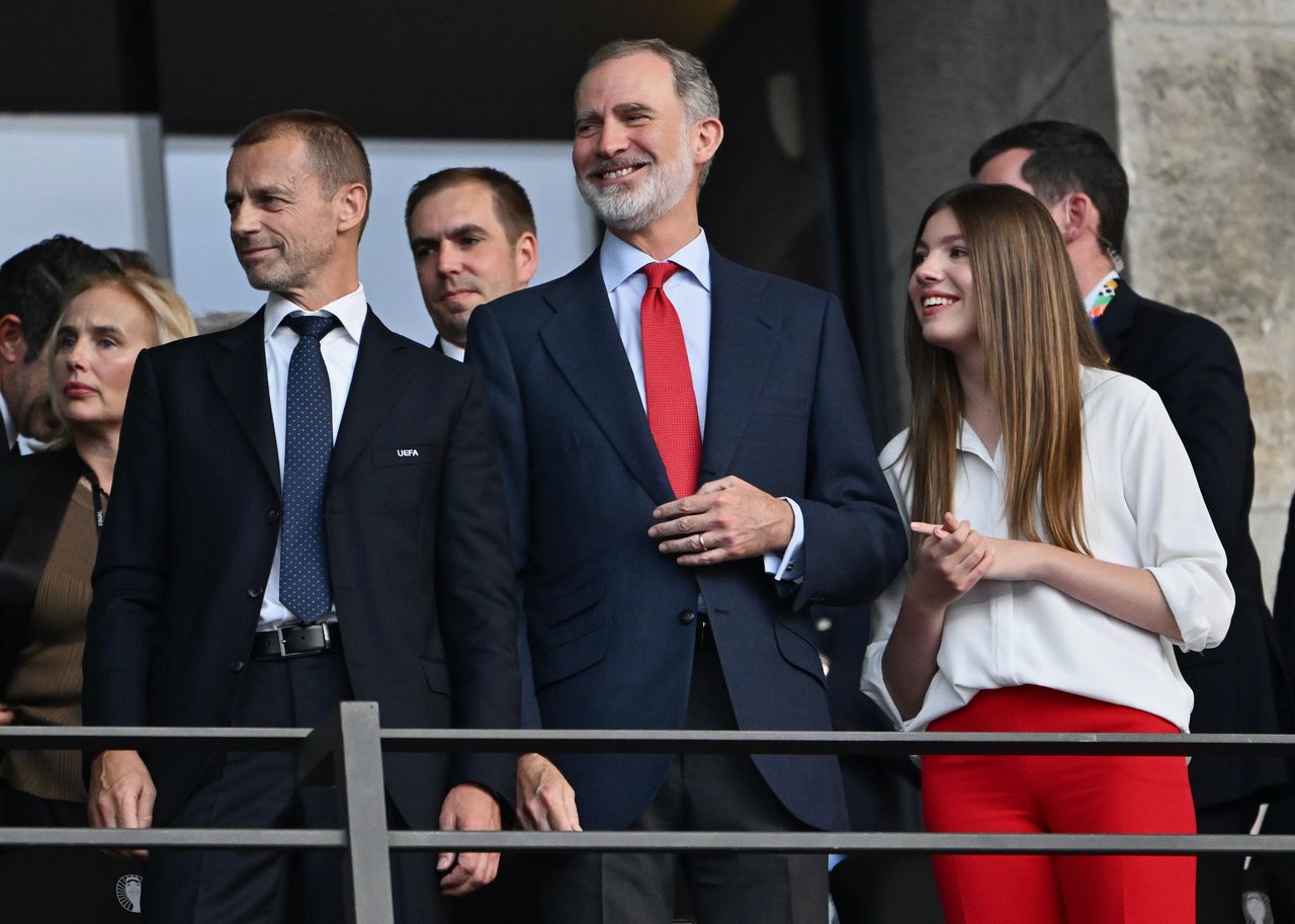 King Felipe VI and Infanta Sofia during the Euro 2024 final